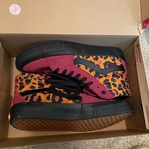 Vans high top leopard print